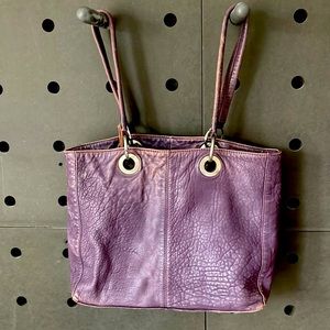 Purple leather Boden purse
